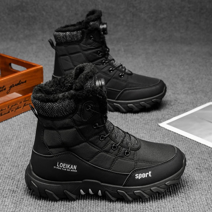 Insulated Water Resistant Men's Snow Boots with Grip Soles