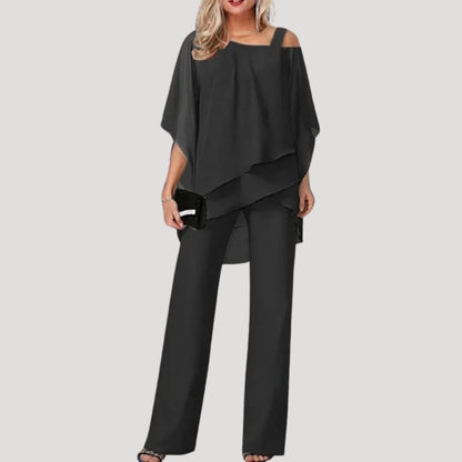 Stylish Women's Lightweight 2 Piece Pantsuit