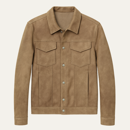 Leather Smart Office Coat for Men - Nocini