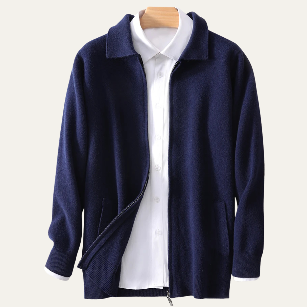 Premium Men's Cashmere Wool Cardigan Sweater
