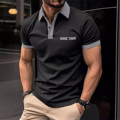 Casual Checkered Men's Polo Shirt
