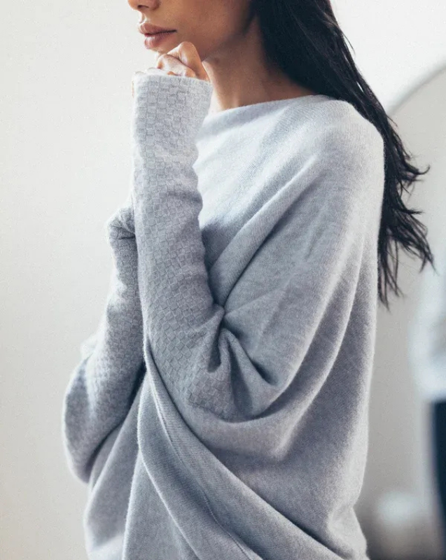 Feminine Knit Top with Bell Sleeve