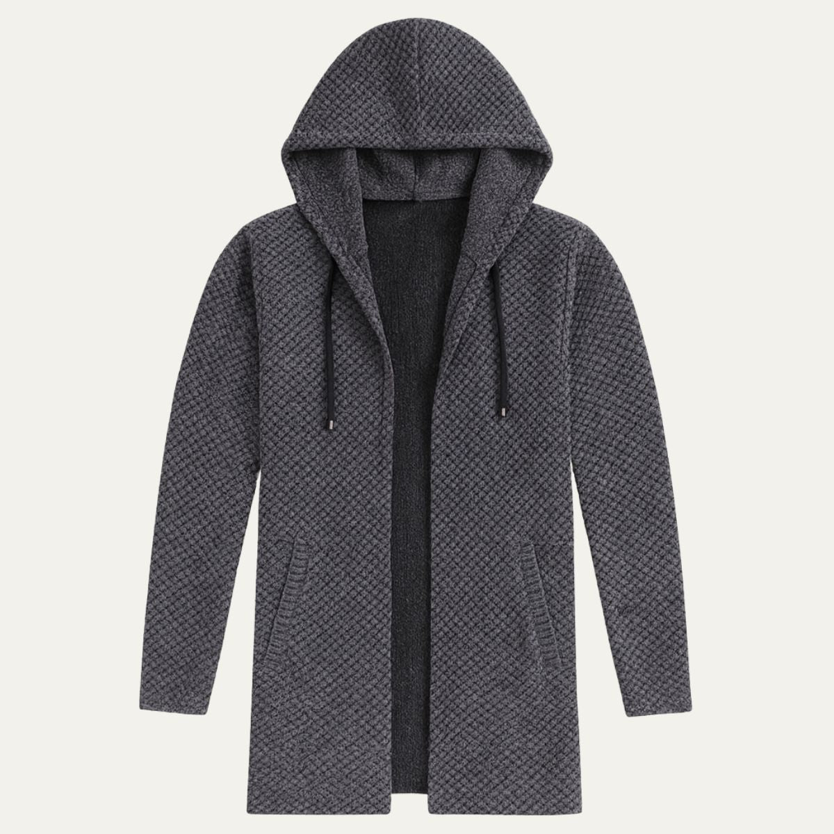 Cozy Oversized Men's Knit Hoodie Jacket