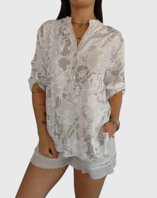 Elegant Women's Button Blouse