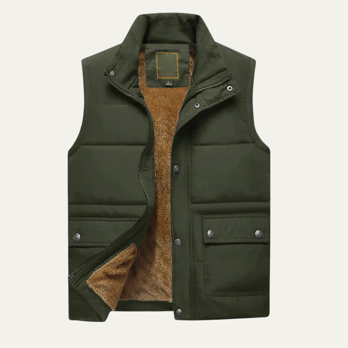 Thermal Men's Insulated Puffer Vest with Fleece Lining