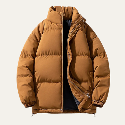 Men's Slim Quilted Down Cotton Filled Parka Jacket