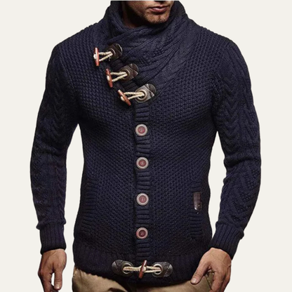 Warm Mens Knitted Button Cardigan Sweater