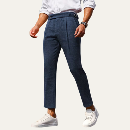 Slim Fit Navy Business Dress Pants For Men