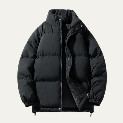 Men's Slim Quilted Down Cotton Filled Parka Jacket - Nocini