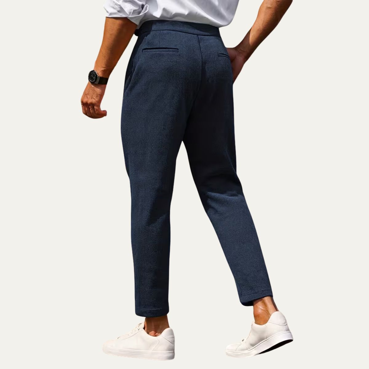 Slim Fit Navy Business Dress Pants For Men