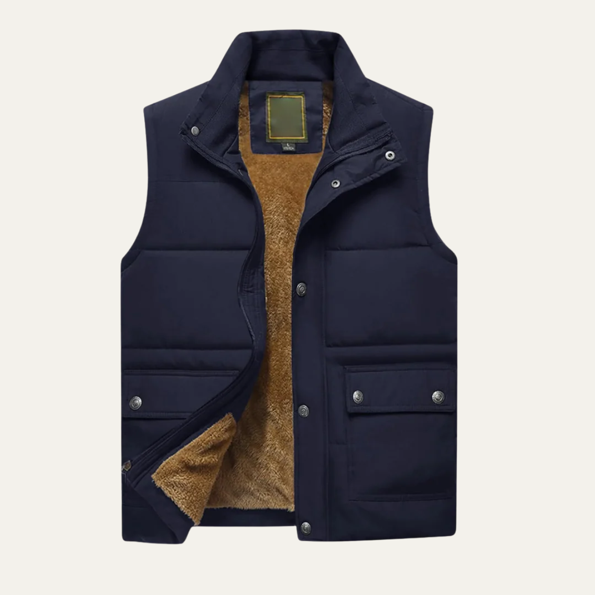 Thermal Men's Insulated Puffer Vest with Fleece Lining