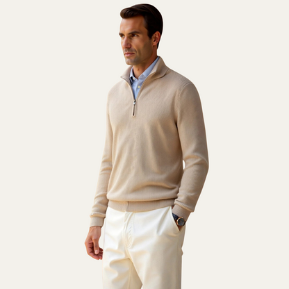 Men's Slim Fit Breathable Knitted Jumper Sweater