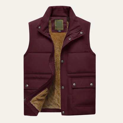 Thermal Men's Insulated Puffer Vest with Fleece Lining