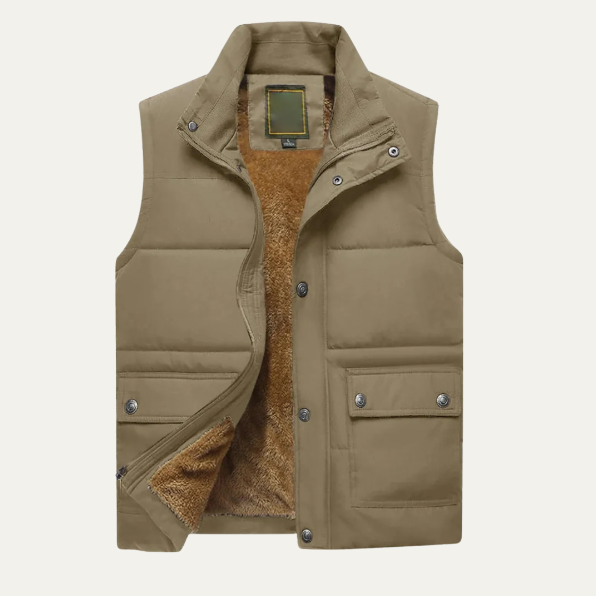 Thermal Men's Insulated Puffer Vest with Fleece Lining