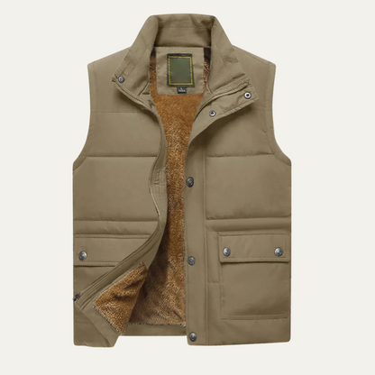 Thermal Men's Insulated Puffer Vest with Fleece Lining