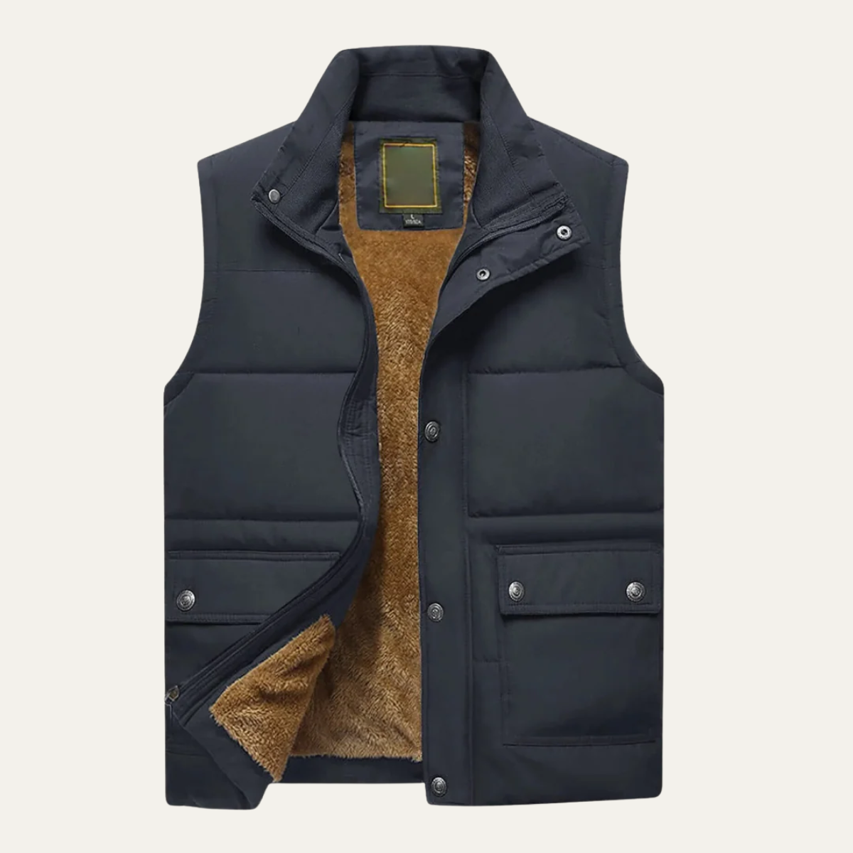Thermal Men's Insulated Puffer Vest with Fleece Lining