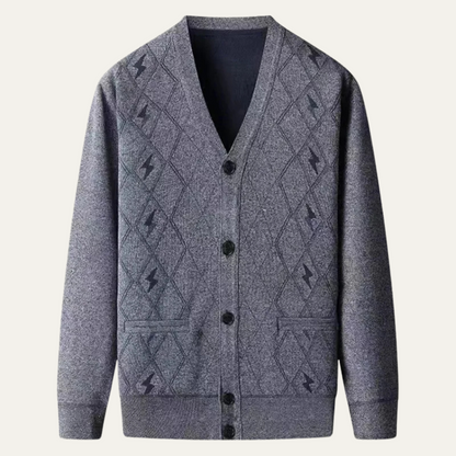 Classic Men's V Neck Sweater with Pockets