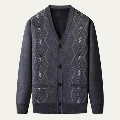 Classic Men's V Neck Sweater with Pockets
