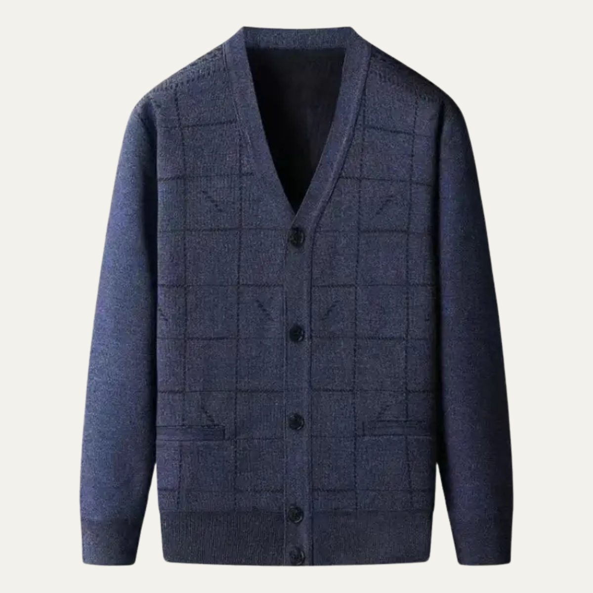 Classic Men's V Neck Sweater with Pockets