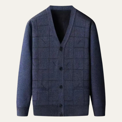 Classic Men's V Neck Sweater with Pockets