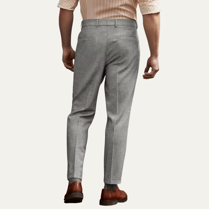 Slim Fit Grey Business Dress Pants for Men