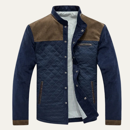 Men's Slim Fit Quilted Bomber Jacket - Nocini