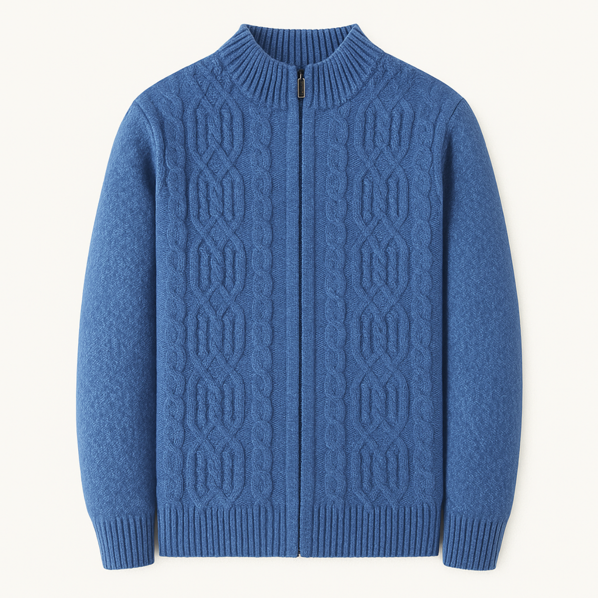 Cozy Men's Thick Fleece Knit Cardigan – Soft Warm Sweater - Nocini