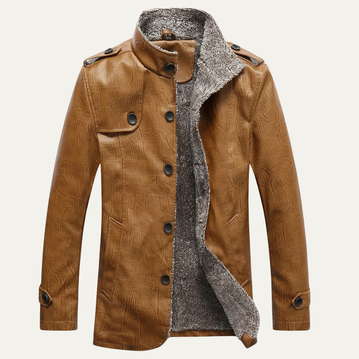 Cozy Men's Fleece Lined Zipper Jacket - Nocini