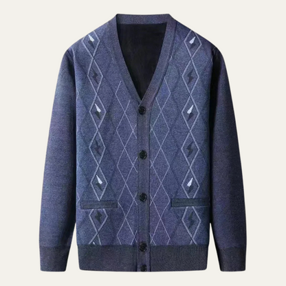 Classic Men's V Neck Sweater with Pockets - Nocini