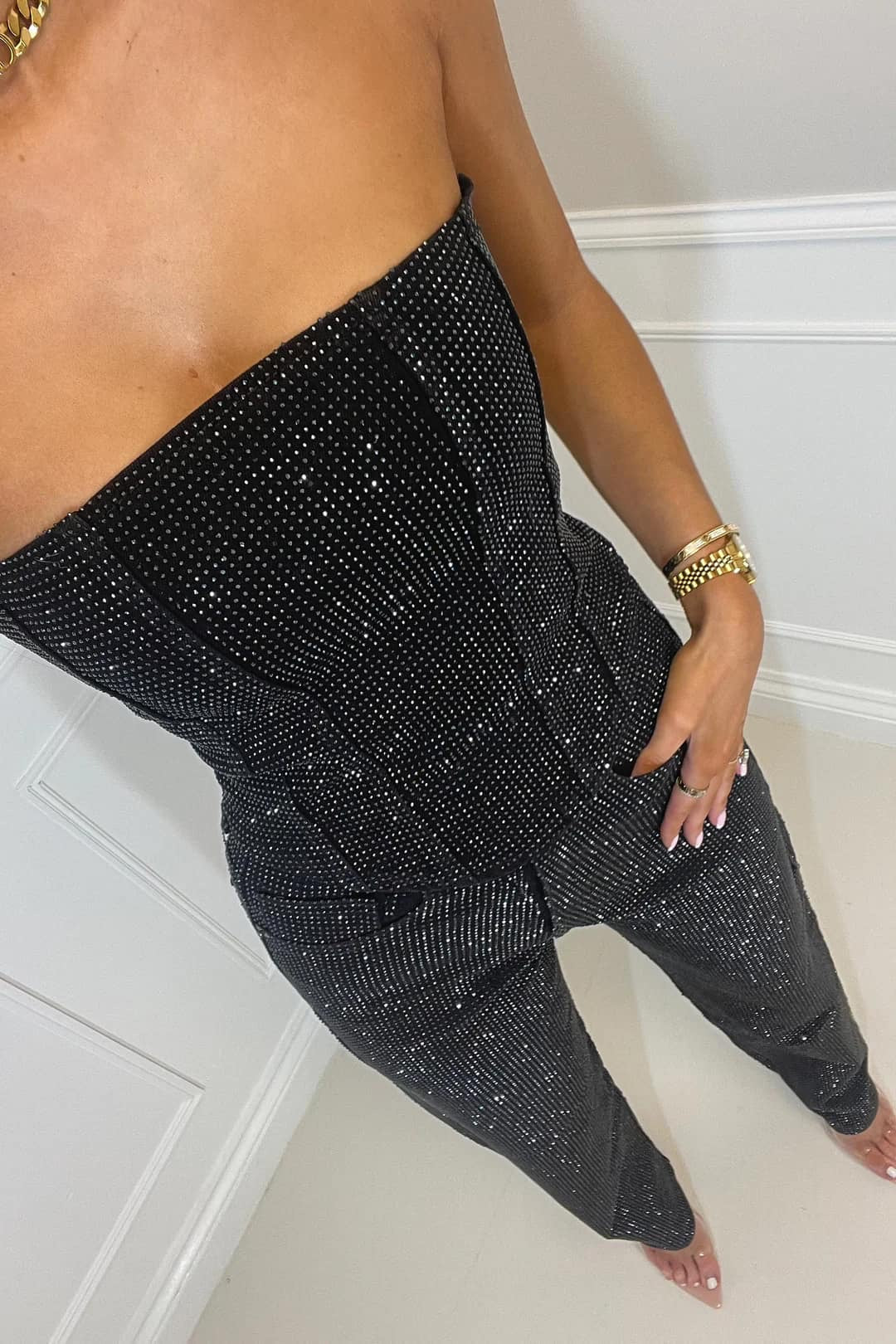 Sleek Off Shoulder One Piece Jumpsuit