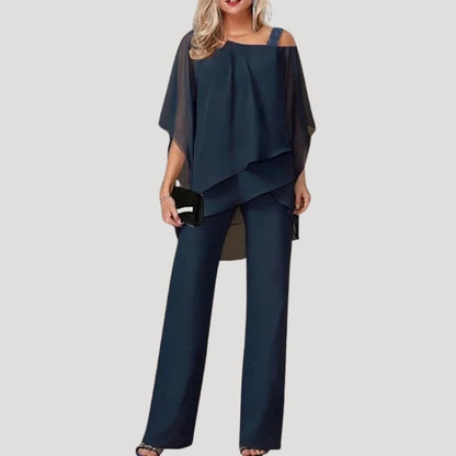 Stylish Women's Lightweight 2 Piece Pantsuit