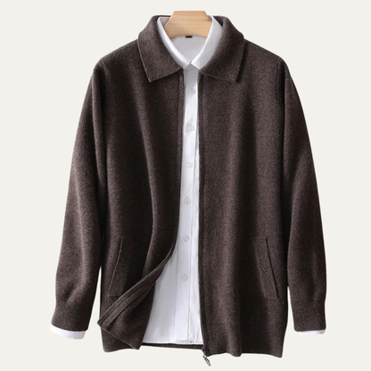 Premium Men's Cashmere Wool Cardigan Sweater