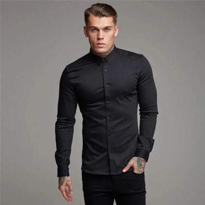 Stylish Mens Slim Fit Casual Dress Shirt