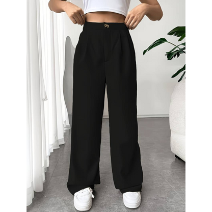Classic Wide Leg High Waisted Women Pants