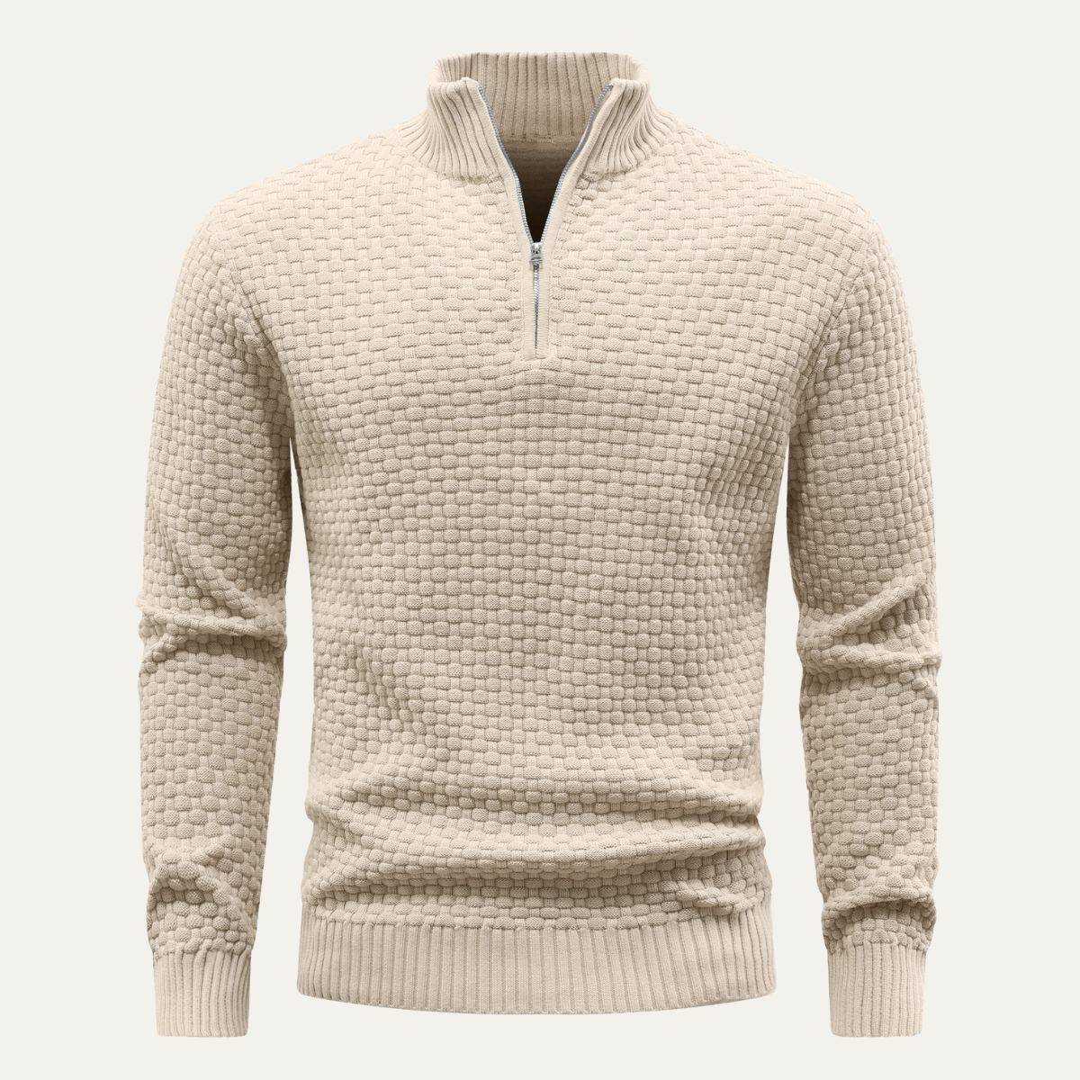 Cozy Half Zip Winter Knit Sweater - Nocini