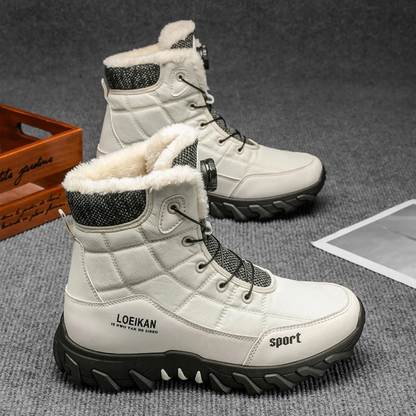 Insulated Water Resistant Men's Snow Boots with Grip Soles