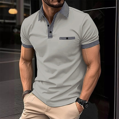 Casual Checkered Men's Polo Shirt