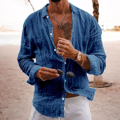 Relaxed Fit Men's Linen Summer Shirt