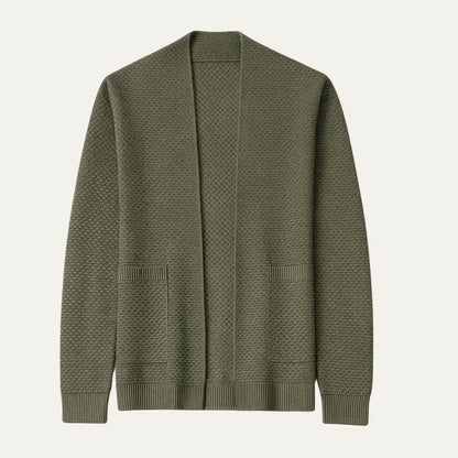 Cozy Men's Open Front Cardigan Sweater