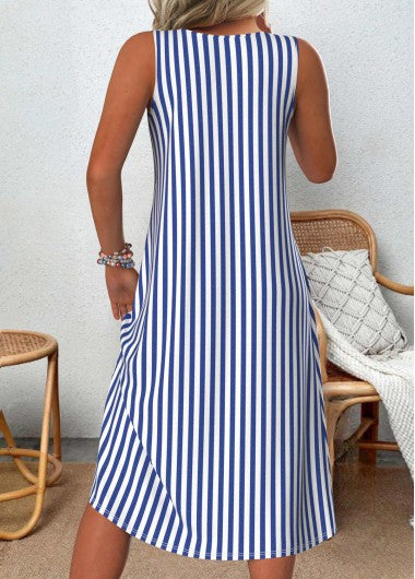 Stylish Women's Striped Sundress