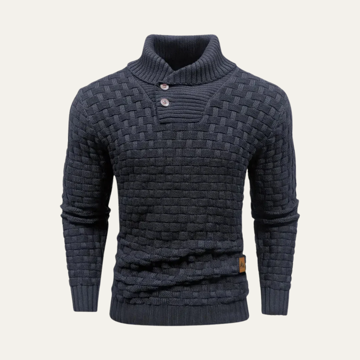 Thick Warm Crew Neck Button Sweater for Men