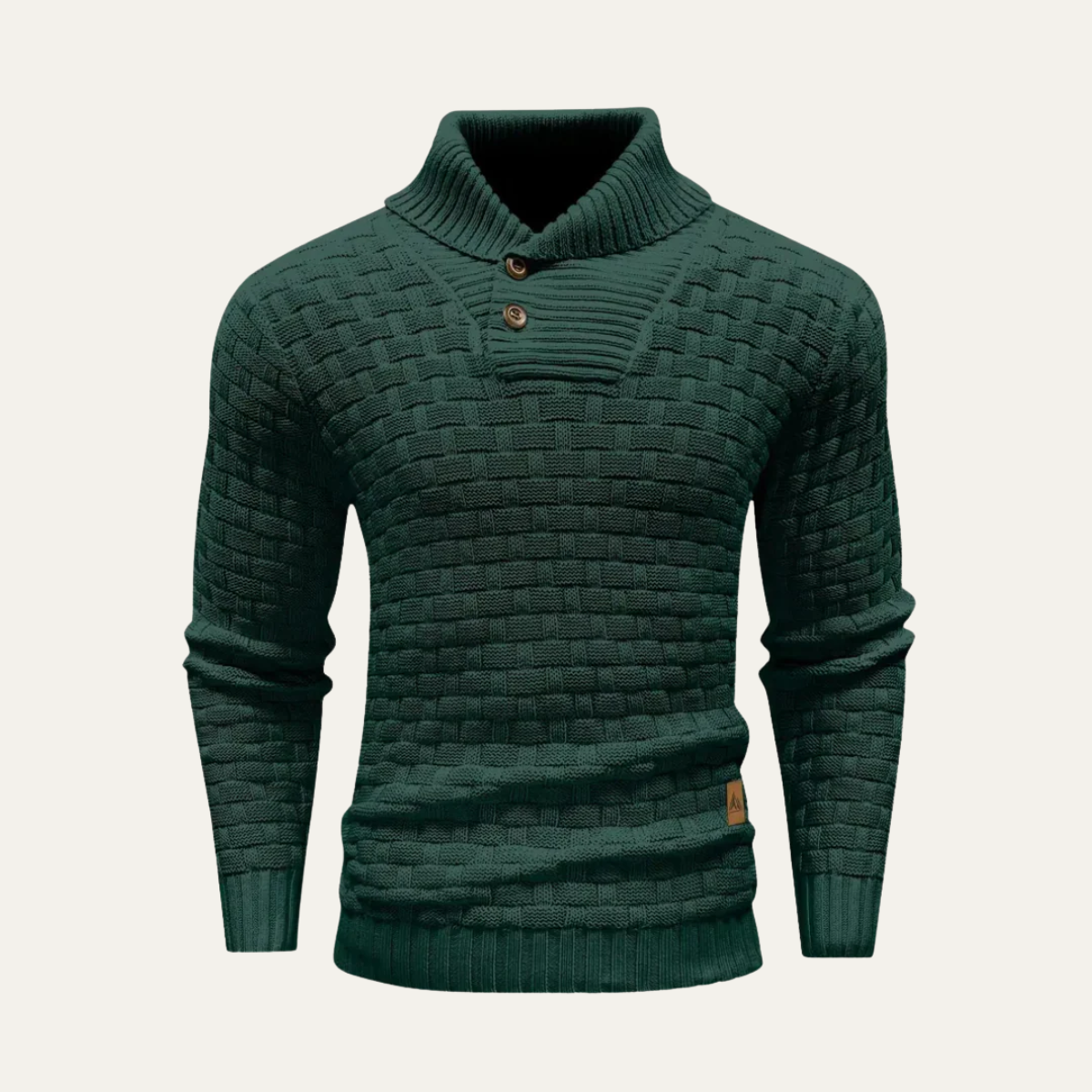 Thick Warm Crew Neck Button Sweater for Men