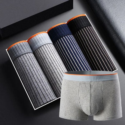 Slim Fit Striped Boxer Briefs - Nocini