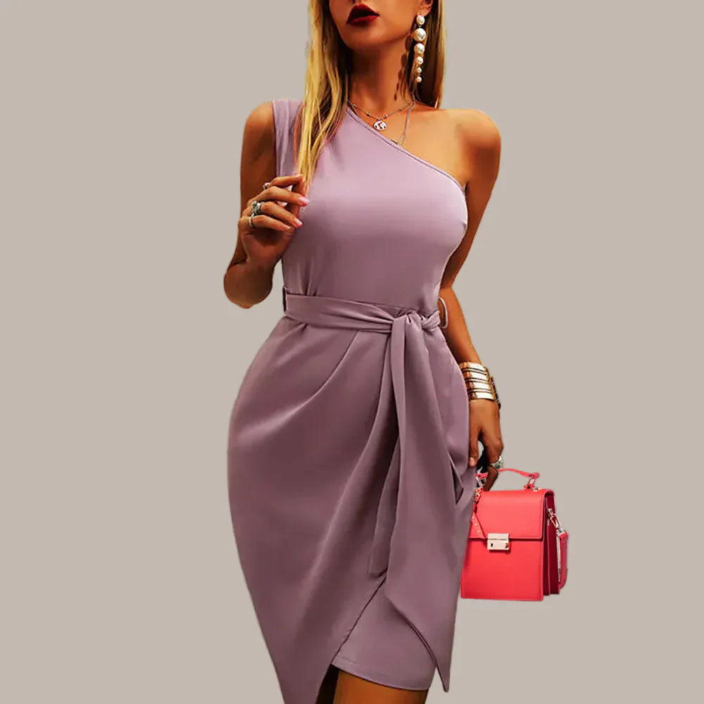 Stylish Off Shoulder Party Dress - Nocini