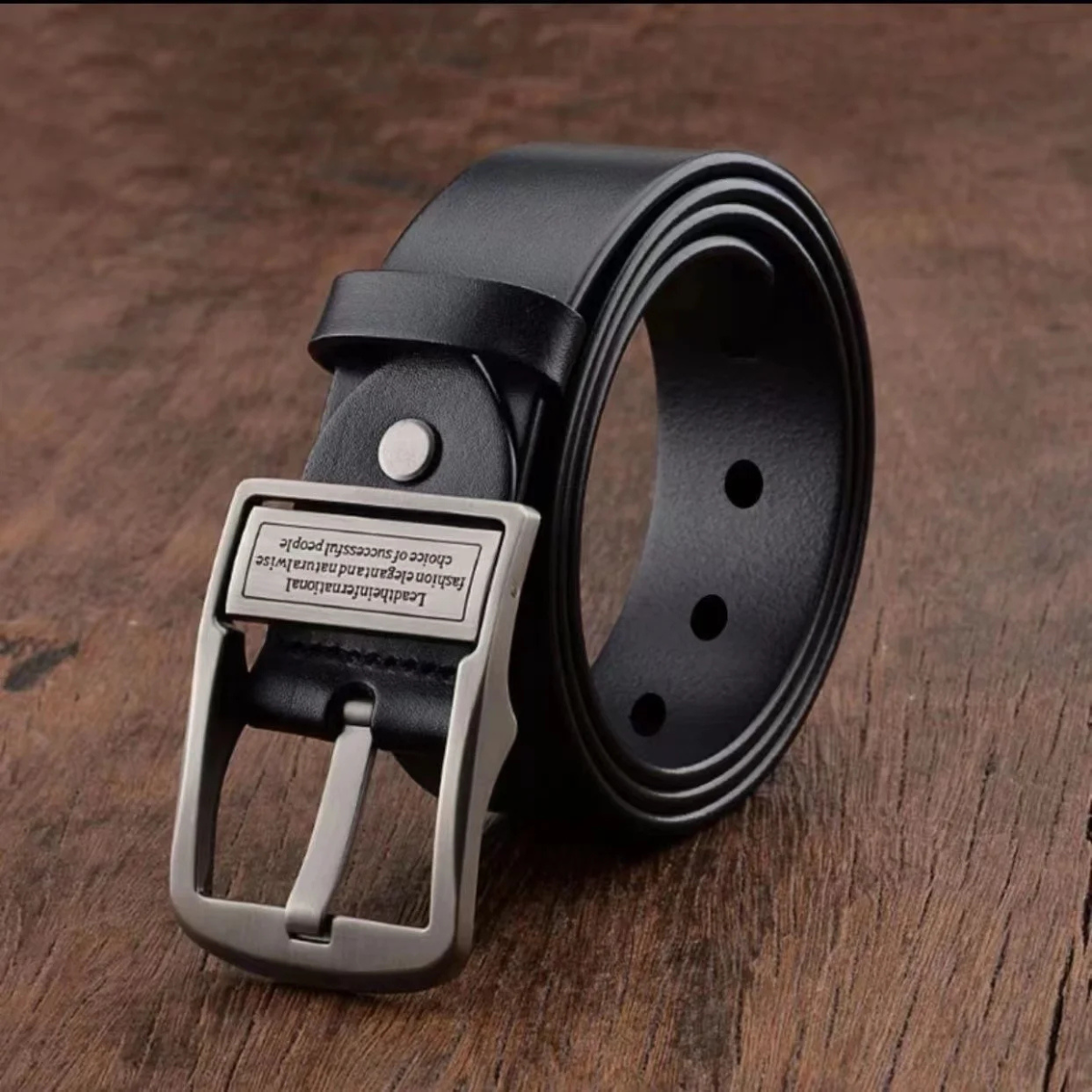 Genuine Leather Men's Classic Pin Buckle Belt - Nocini