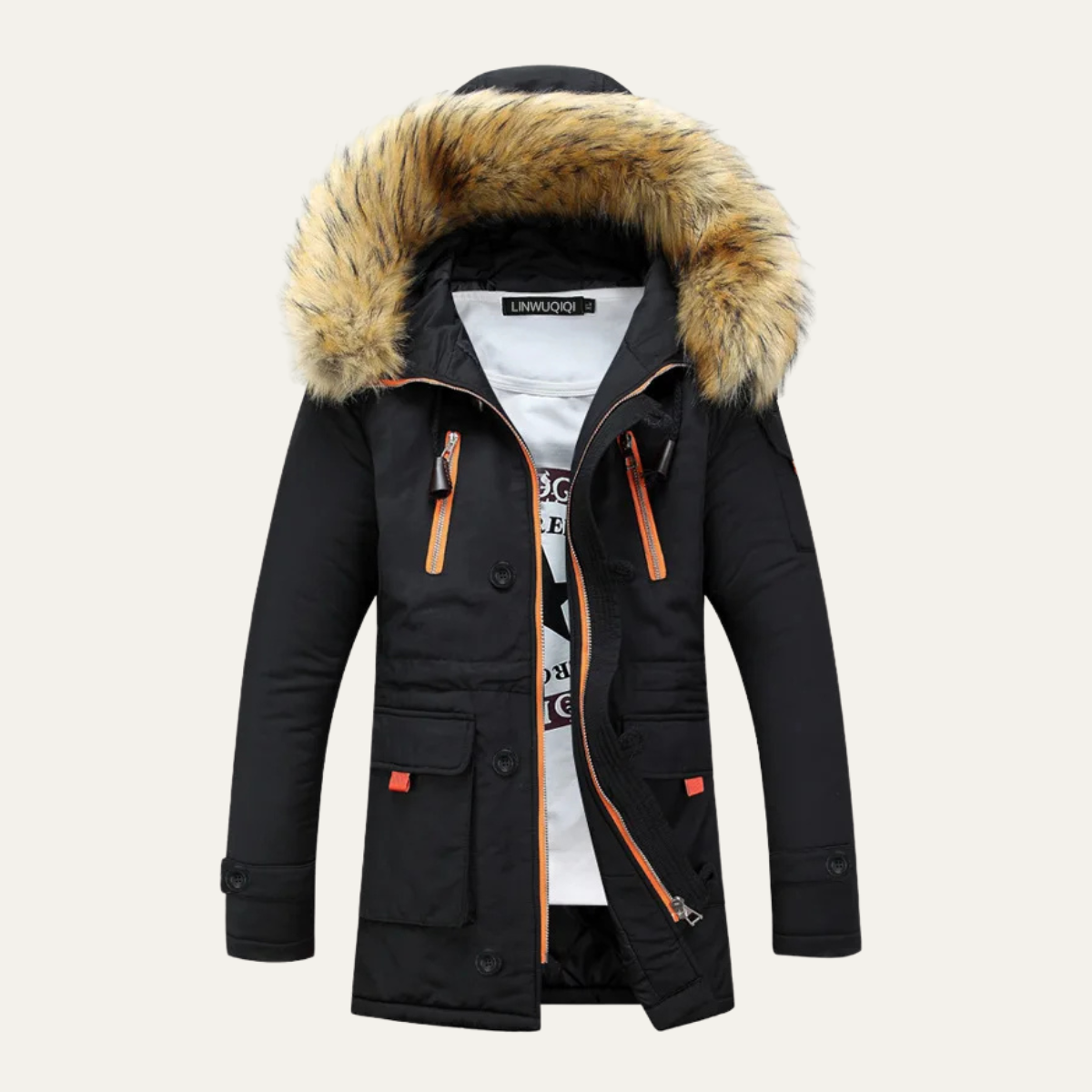 Warm Waterproof Mens Parka Coat with Fleece Lining - Nocini