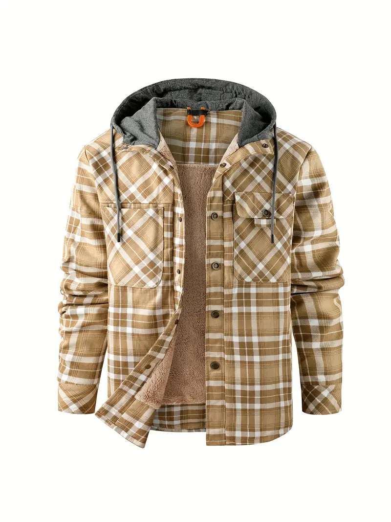 Plaid Hoodie Winter Jacket