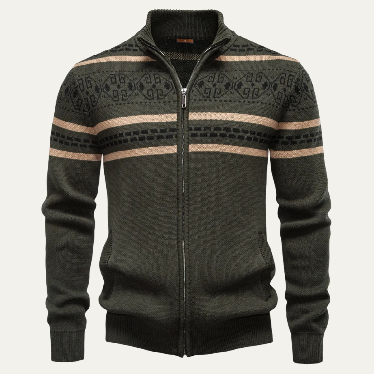 Classic Men's Knitted Zipper Sweater