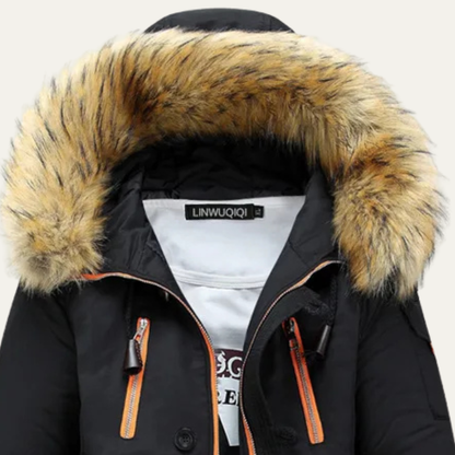 Warm Waterproof Mens Parka Coat with Fleece Lining