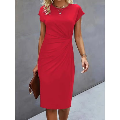 Elegant Women's Fitted Waist Midi Bodycon Dress